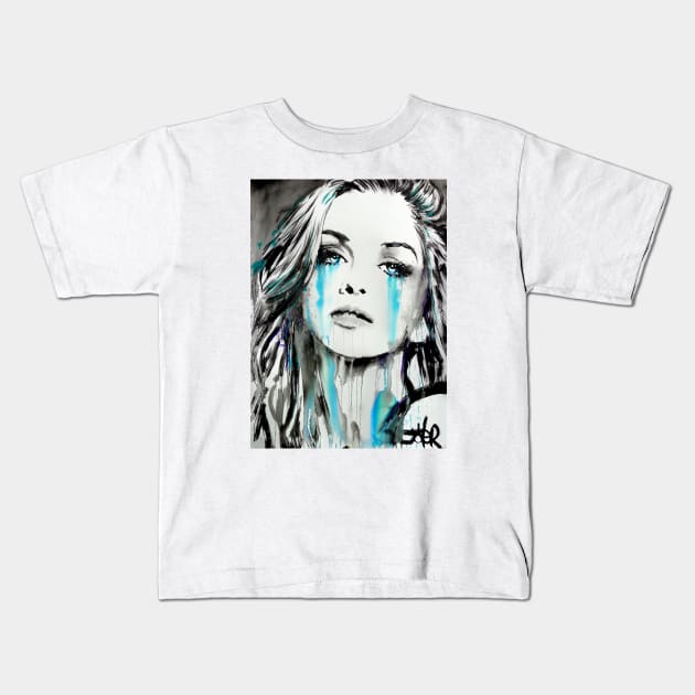 Stormy heart Kids T-Shirt by Loui Jover 